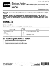 Toro Workman GTX Installatie-Instructies