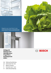 Bosch KSW Series Gebruiksaanwijzing