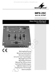 Monacor MPX-2SC Montage-Instructie