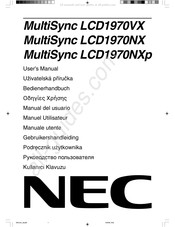 NEC MultiSync LCD1970VX Gebruikershandleiding