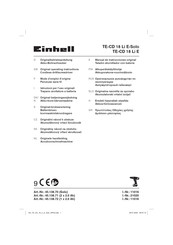 EINHELL TE-CD 18 Li Originele Handleiding