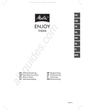 Melitta ENJOY THERM Gebruiksaanwijzing
