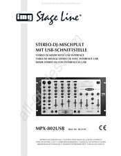 IMG STAGELINE MPX-802USB Gebruiksaanwijzing