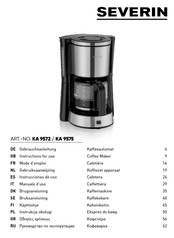 SEVERIN KA 9572 Gebruiksaanwijzing