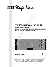 IMG STAGELINE MPX-210 Gebruiksaanwijzing