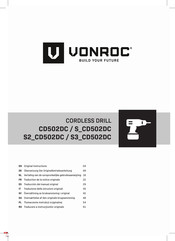 VONROC S3 CD502DC Vertaling Van De Oorspronkelijke Gebruiksaanwijzing