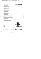EINHELL ERGOTOOLS E-OF 1200 Gebruiksaanwijzing