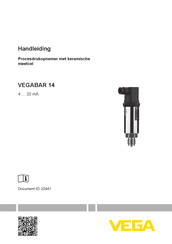 Vega VEGABAR 14 Handleiding