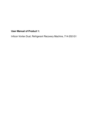 Inficon Vortex Dual Bedieningshandleiding