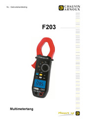 Chauvin Arnoux F203 Gebruikershandleiding
