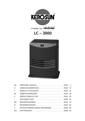 Toyotomi Kero-Sun LC-3000 Gebruiksaanwijzing