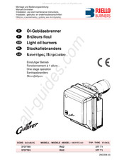 Riello Burners 3737750 Installatie-, Gebruiks- En Onderhoudsvoorschriften