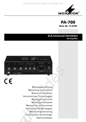 Monacor PA-700 Montage-Instructie