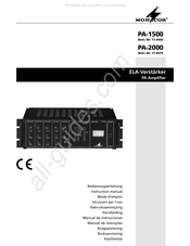 Monacor PA-2000 Gebruiksaanwijzing