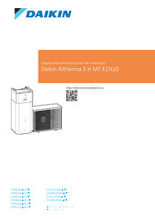 Daikin Altherma 3 H MT EPRA08-12EW Uitgebreide Handleiding Voor De Installateur