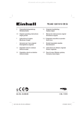 EINHELL TE-AG 125/1010 CE Q Originele Handleiding