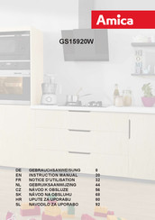 Amica GS15920W Gebruiksaanwijzing
