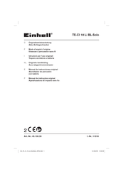 EINHELL TE-CI 18 Li Originele Handleiding