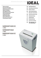 IDEAL SHREDCAT 8220 CC Gebruiksaanwijzing