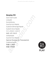 Bang & Olufsen Beoplay M3 Snelstartgids