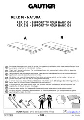 Gautier NATURA D16-338 Montage-Instructies