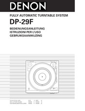 Denon DP-29F Gebruiksaanwijzing