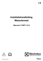 Electrolux Professional Wascator FOM71 CLS Installatiehandleiding