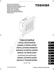 Toshiba TCB-CC163TLE Installatiehandleiding