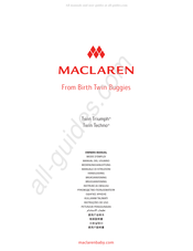 Maclaren Twin Techno Handleiding