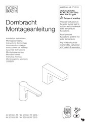 Dornbracht 44 521 831-FF 0010 Montageaanwijzingen