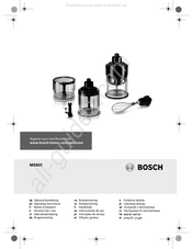 Bosch MaxoMixx MSM8 Series Gebruiksaanwijzing