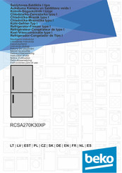 Beko RCSA270K30XP Gebruiksaanwijzing