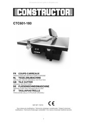 CONSTRUCTOR CTC601-180 Instructies