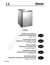 Bartscher 110139 Gebruiksaanwijzing