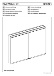 KEUCO Royal Modular 2.0 800211DDEG0 00 Series Gebruiksaanwijzing