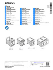 Siemens SIRIUS 3RH21 Series Originele Handleiding
