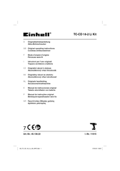 EINHELL TC-CD 18-2 Li Kit Originele Handleiding