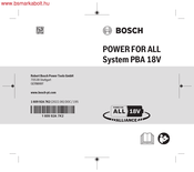 Bosch POWER FOR ALL PBA 18V Handleiding