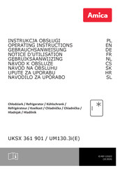 Amica UKSX 361 901 Gebruiksaanwijzing