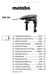Metabo SBE 500 Gebruiksaanwijzing