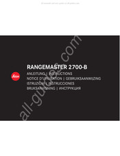 Leica RANGEMASTER 2700-B Gebruiksaanwijzing