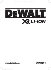 DeWalt DCMW564 Instructies