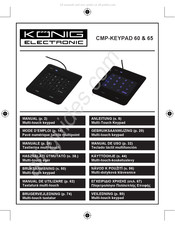 König Electronic CMP-KEYPAD 65 Gebruiksaanwijzing