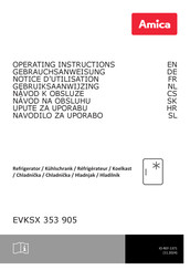 Amica EVKSX 353 905 Gebruiksaanwijzing