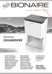 Bionaire BDH001X Gebruiksaanwijzing