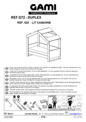 Gautier Gami DUPLEX G72-520 Montage-Instructies