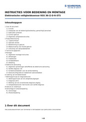 schmersal RSS 36-I2-D-R-ST5 Bedienings- En Montage-Instructie