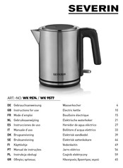 SEVERIN WK 9574 Gebruiksaanwijzing