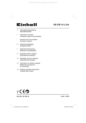 EINHELL 34.139.10 Originele Handleiding