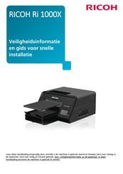 Ricoh Ri 1000X Snelle-Installatiegids